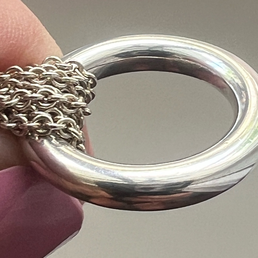 Tiffany & Co. Sterling Silver Heart Multi Chain Necklace - Picture 10 of 15